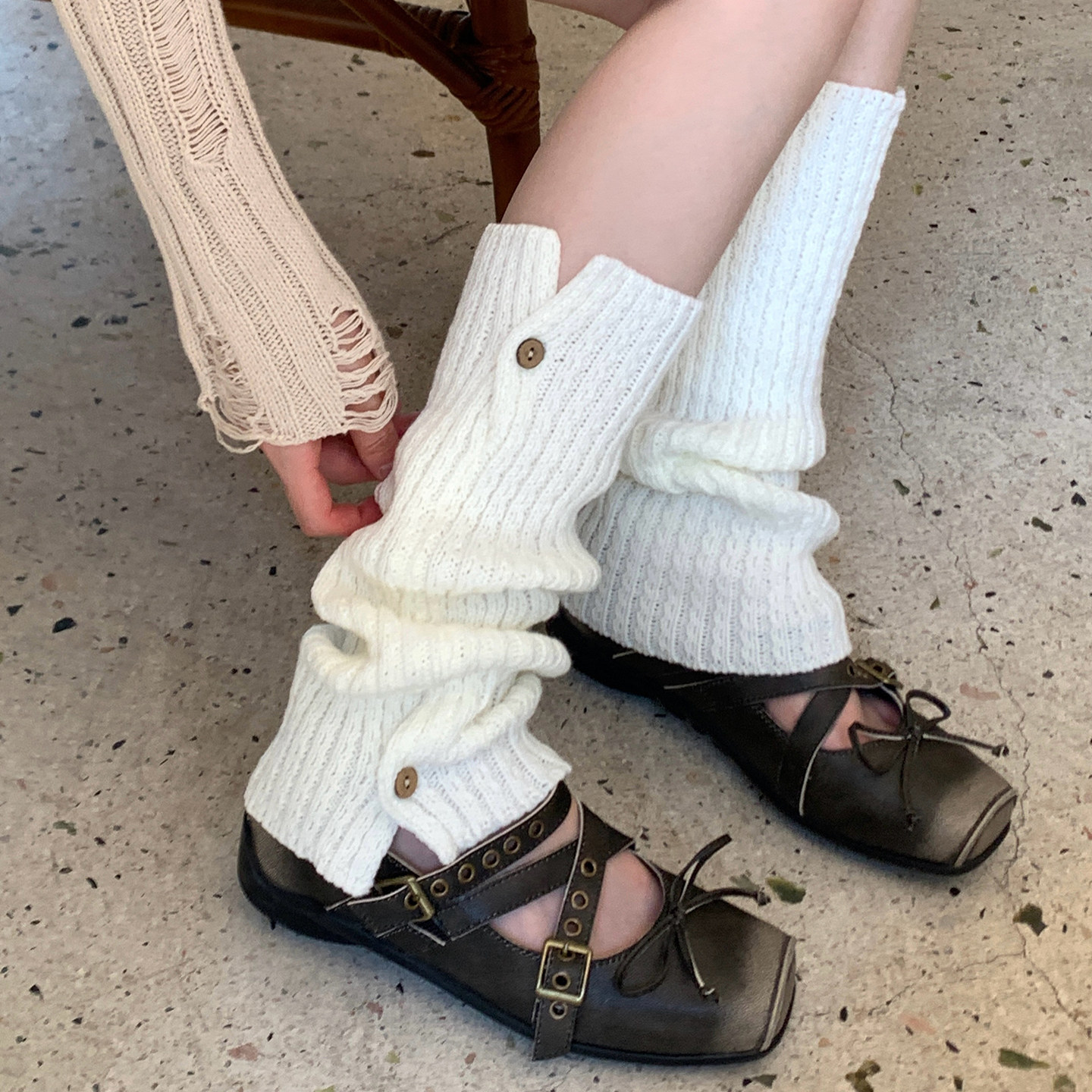 秋冬纯色雪地靴纽扣袜套堆堆袜女秋冬复古美式开叉针织腿套小腿袜,女士内衣/男士内衣/家居服,长筒袜,淘宝优惠券,粉丝福利购,淘宝优惠卷
