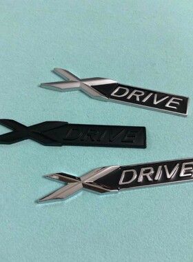 X DRIVE金属贴标 适用于宝马新3系5系x1X3X5X7侧标叶子板改装车标