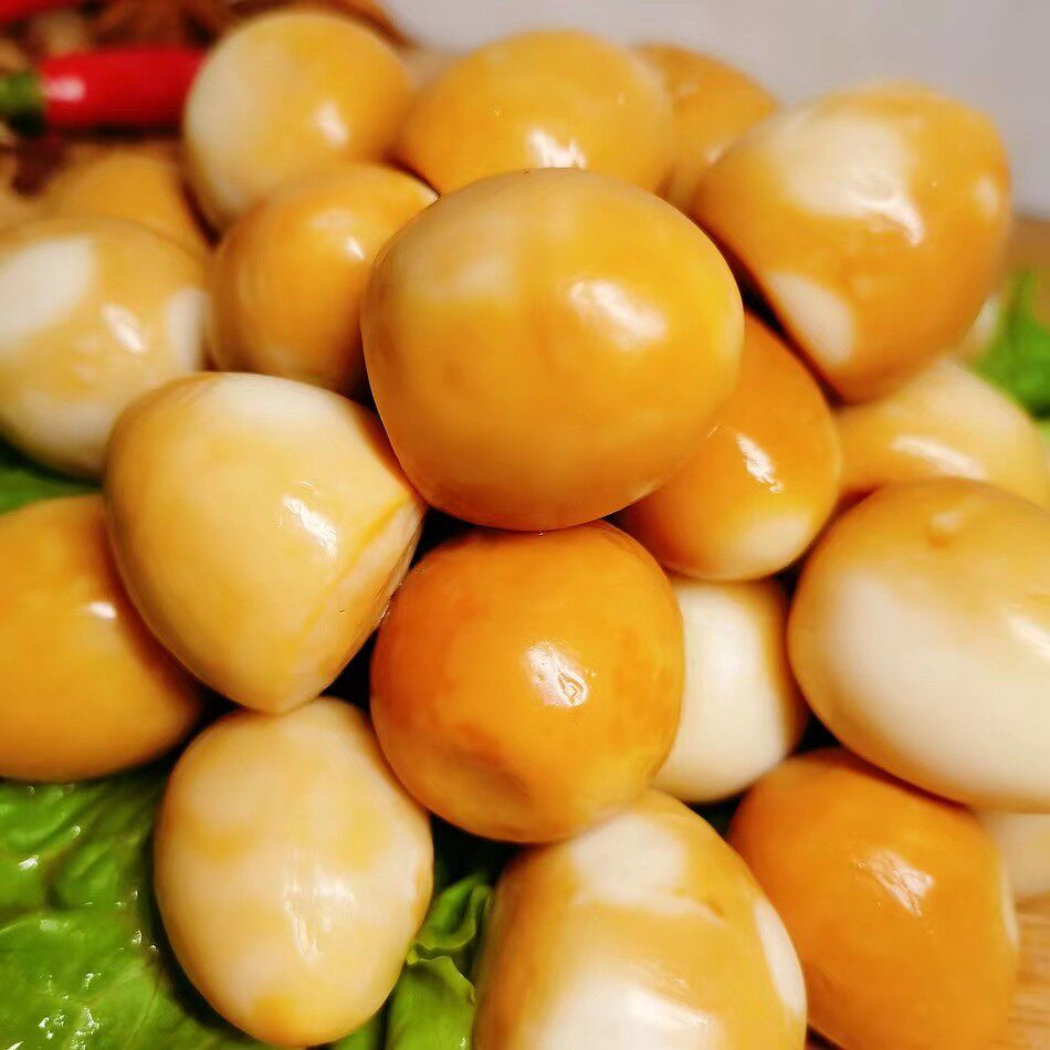 诸城烧烤卤熏鹌鹑蛋250g拍二包邮先卤后烤真空包装即食去皮