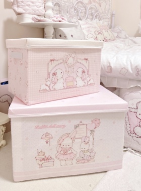 MG原创收纳箱兔兔系列家用被子衣柜折叠储物箱衣物整理神器布艺