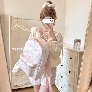 MG原创双肩包猫咪大容量粉色可爱学生书包通勤旅游背包电脑包2025