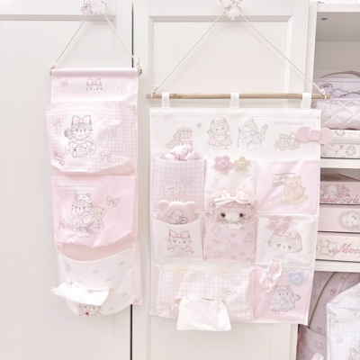 MG原创设计双子猫墙挂式收纳袋