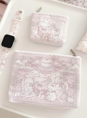 MG原创收纳包糯叽叽系列可爱印花双面零钱包卡包化妆包笔袋收纳包