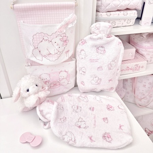 MG原创热水袋猫绒面保暖注水袋宿舍办公暖肚暖腰暖被窝痛经热敷袋