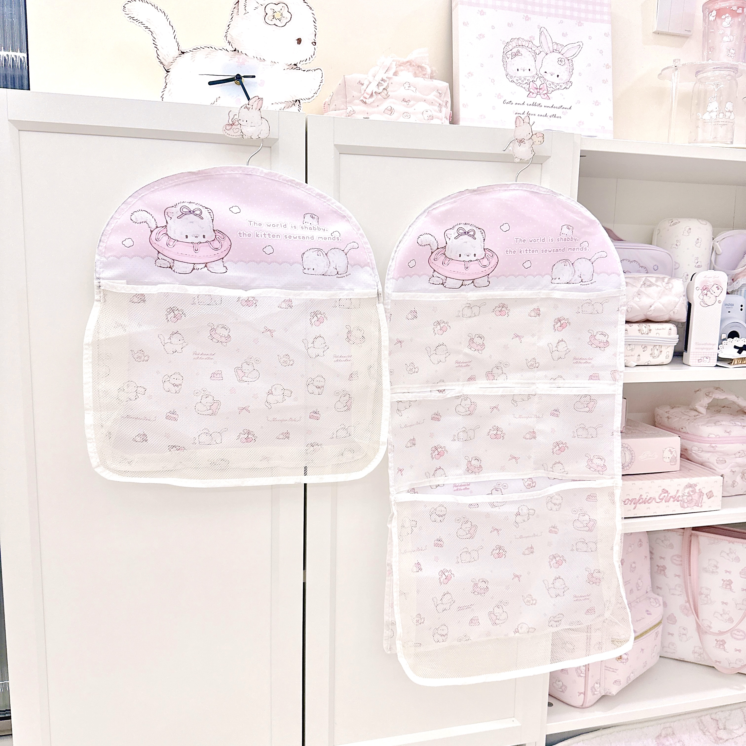 MG原创内衣收纳挂袋多层网兜