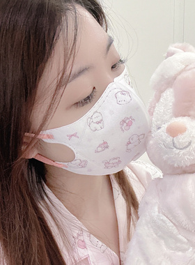 MG原创口罩猫咪3D立体印花薄款防护透气可爱独立包装一次性口罩