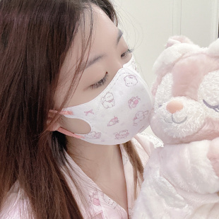 MG原创口罩猫咪3D立体印花薄款 一次性口罩 防护透气可爱独立包装