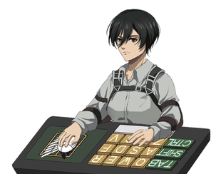 地鸣时期三笠bongocat代打猫咪电脑挂件键盘映射白键桌宠