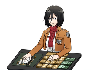 调查兵团三笠bongocat代打猫咪电脑挂件键盘映射白键桌宠