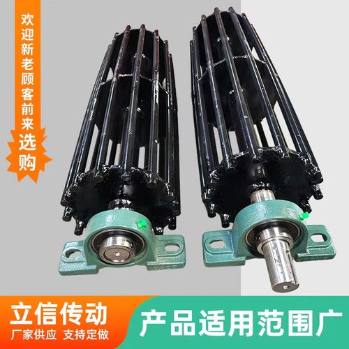 输送机传送带竹笼式改向钢筋滚筒皮带机主动头轮尾轮鼠笼式花篮辊