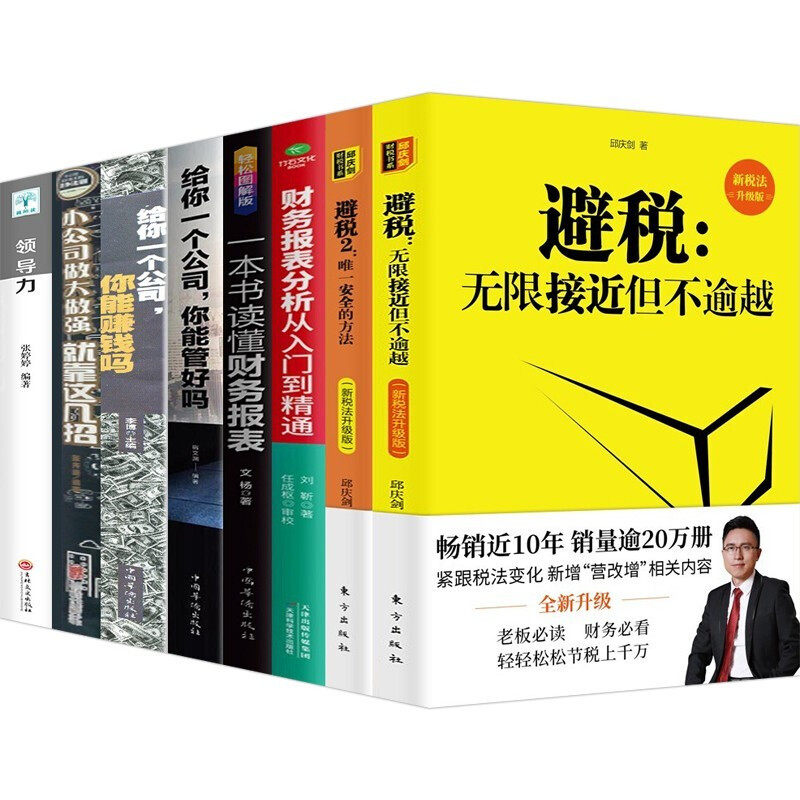 全套8册】避税无限接近但不逾越+安全的方法 一本书读懂财务报表给你一个公司你能管好吗财务报表分析从入门到精通
