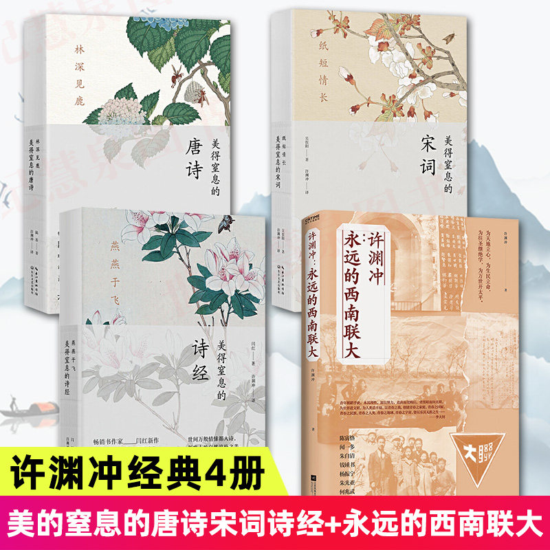 【官方直营】正版 许渊冲4册 美得窒息的唐诗+诗经+宋词+永远的西南联大 许渊冲英译 翻译唐诗 纸短情长 林深见鹿 中英双语对照版怎么样,好用不?
