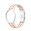 12 o'clock White & Orange, Ceramic Case & Strap