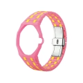3 o'clock Pink & Yellow, Ceramic Case & Strap