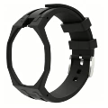 Black, Bio-ceramic Case & Silicone Strap (12H)