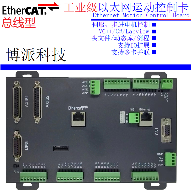 EtherCAT 总线 以太网 4轴 6轴 8轴 12轴 16轴 运动控制卡 控制器 电子元器件市场 开发板/学习板/评估板/工控板 原图主图