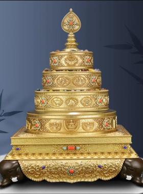 纯铜慧宝纯黄铜曼扎盘