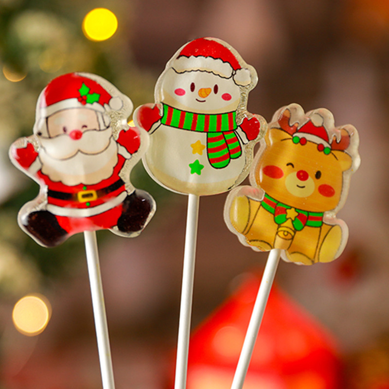 圣诞主题糖果无蔗糖棒棒糖