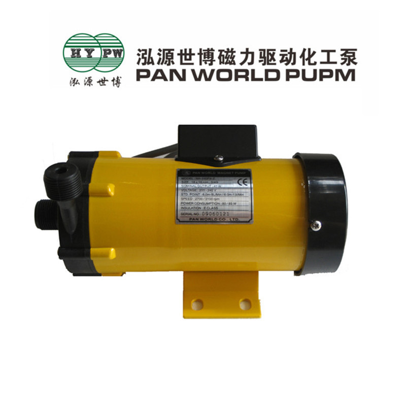 厂家供应PAN WORLD泓源世博耐腐蚀磁力泵NH-100PX-Z-T