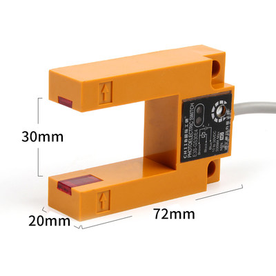 红外线光电感应U型槽开关电梯平131层感器传E3S-SG30E4线N三PN常