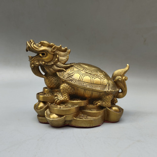 铜龟龙龟摆件元 饰 宝金钱龟龙头乌龟镇宅招财风水工艺品家居中式 装