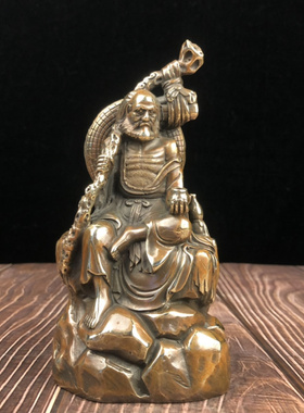 达摩菩提老祖坐像黄铜仿古客厅