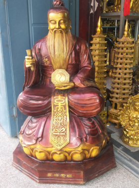王禅老祖铜像大小号坐像站像摆件