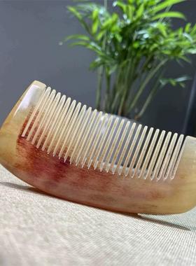 藏地天然0羊角真品羚羊角梳子把件养生散热文玩把玩摆件送礼佳品