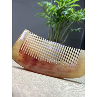 藏地天然0羊角真品羚羊角梳子把件养生散热文玩把玩摆件送礼佳品