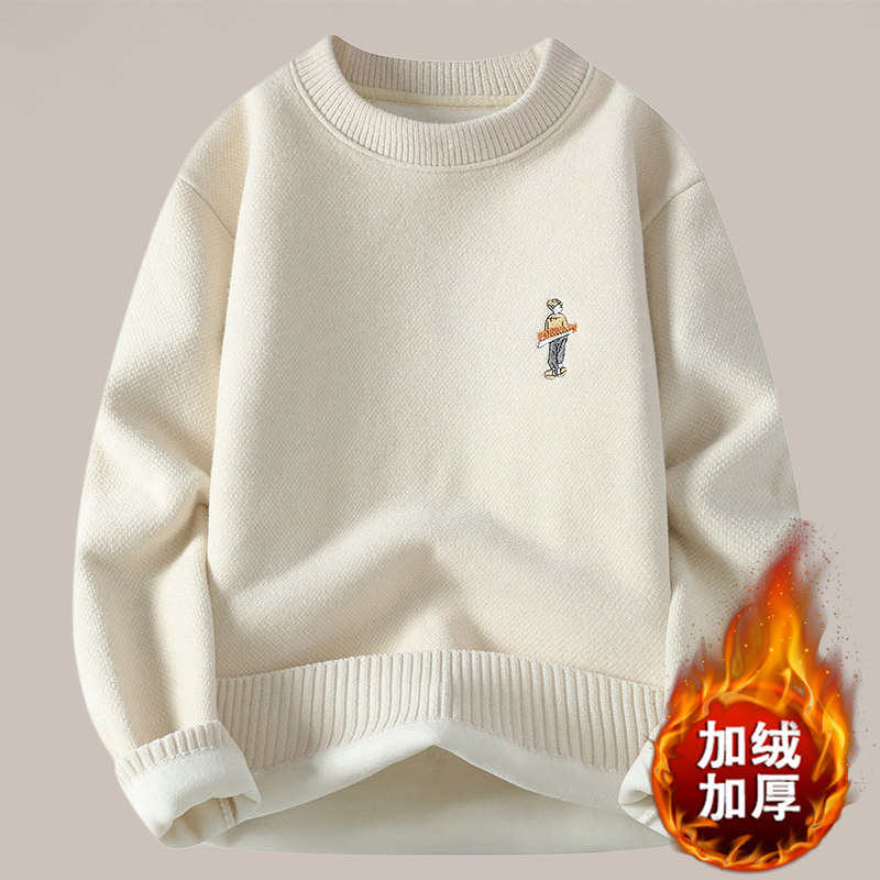 男士秋冬季加绒加厚毛衣韩版潮流打底针织衫青少年学生款保暖线衣,男装,针织衫/毛衣,淘宝优惠券,粉丝福利购,淘宝优惠卷