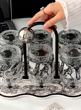 Sanq中古风丛林客厅家用待客茶水杯果汁杯套装高级感乔迁新居礼物