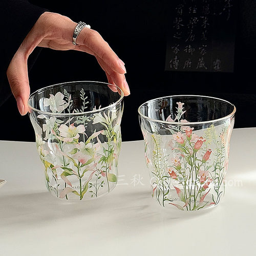 GARDEN设计师插画玻璃水杯咖啡杯