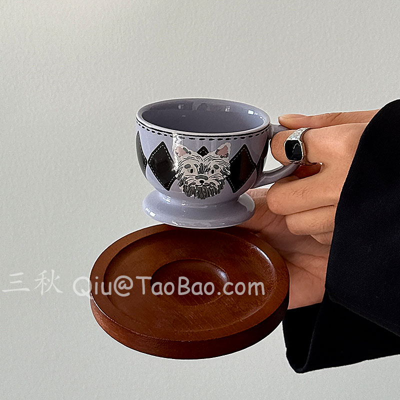 意式浓缩拿铁咖啡杯碟迷你陶瓷杯