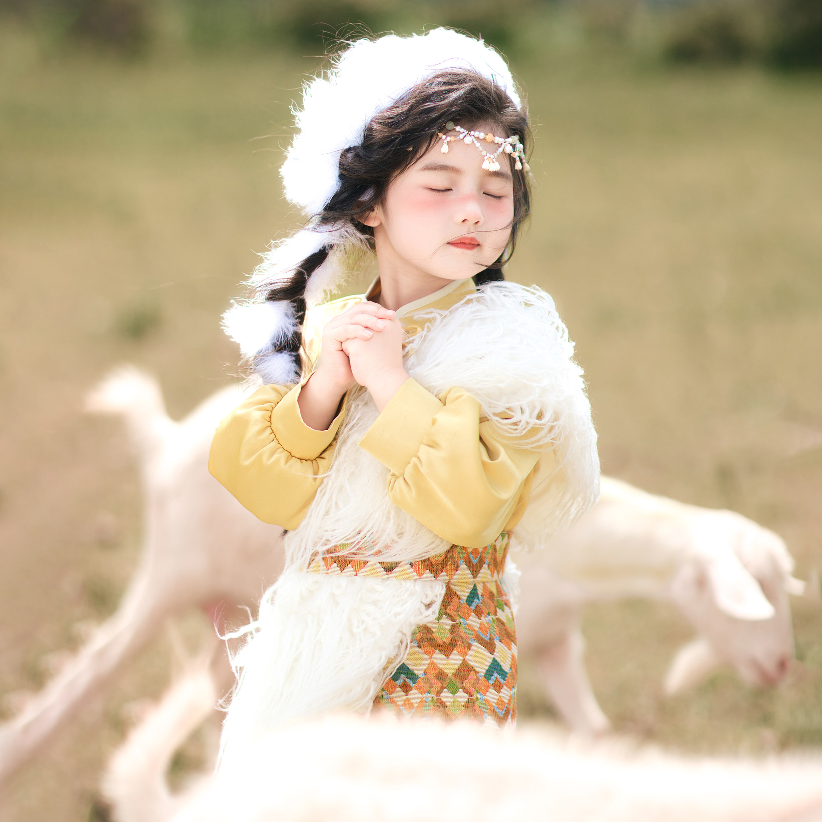 兮兮家汉服女童藏族异域风藏风套装儿童少数民族藏袍中秋新款格桑,童装/婴儿装/亲子装,汉服,淘宝优惠券,粉丝福利购,淘宝优惠卷