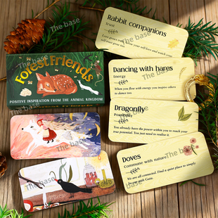 进口正版森林之友神谕卡字言卡Forest Friends现货英文横板讯息卡