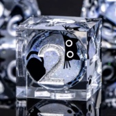 猫咪流沙骰子天然树脂骰子d20面骰子博德之门TRGPCOCdnd跑团骰子