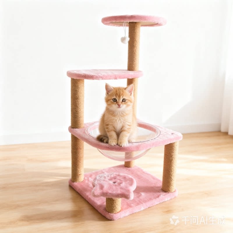 猫爬架家用猫抓板猫窝一体小户型不占地猫咪架子观景台猫抓柱玩具