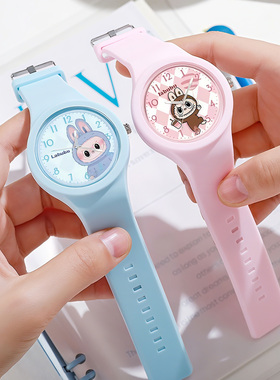 儿童手表男孩女孩卡通拉布布labubu小学生初中生5岁6岁7岁8岁9岁