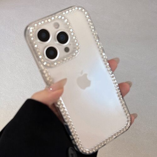 适用水钻闪粉透明苹果16手机壳17promax防摔iphone13软套1114