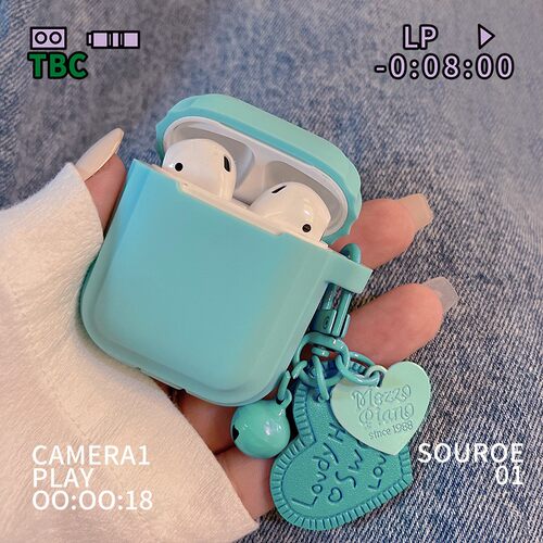 适用ins风爱心挂坠airpods保护套1/2苹果4硅胶耳机套airpods Pro3