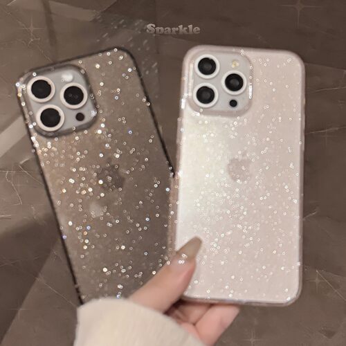 适用粉色闪粉苹果16promax手机壳17iphone15软套11高级简约12透明