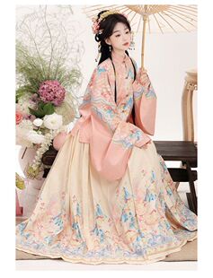 出租古装汉服明制女立领齐腰马甲裙日常大明贵女中国风舞蹈演出服