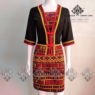 出租少数民族服装海南黎族女款传统服饰旅游拍照舞蹈演出服装租赁