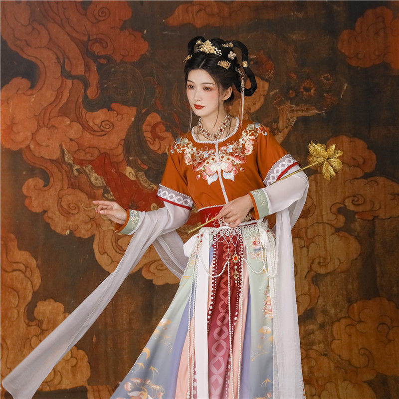 组汉服古装敦煌风仙气舞蹈演出服图片