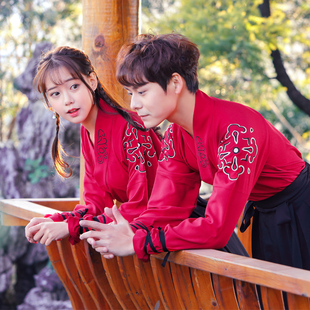 出租古装汉服改良男女武侠风舞蹈表演古风拍照学生运动会服装租赁