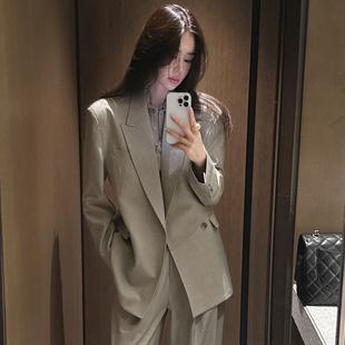 Partysu正品 韩国代购春简约风日常通勤气质百搭显瘦西服外套