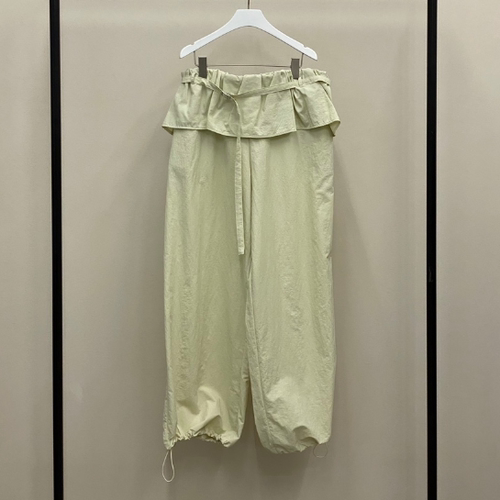 韩国正品代购 MUCH夏季新款甜美荷叶边腰封阔腿抽绳束脚休闲裤