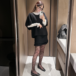 partysu韩国正品代购温柔韩系风针织半身裙女短裙百搭休闲女裙