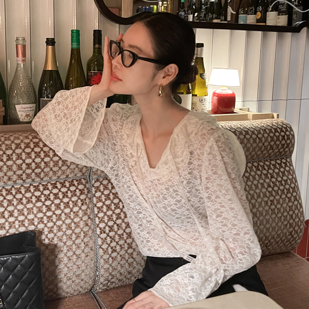 partysu韩国正品代购2025秋时尚百搭简约设计休闲女衬衫