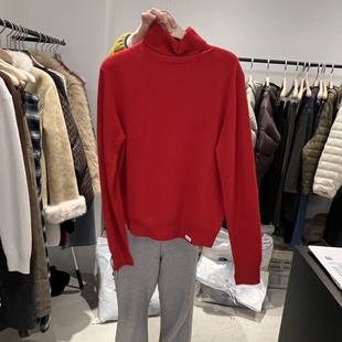 PLATE韩国正品代购2025高领堆堆领针织衫女长袖修身毛衣打底衫